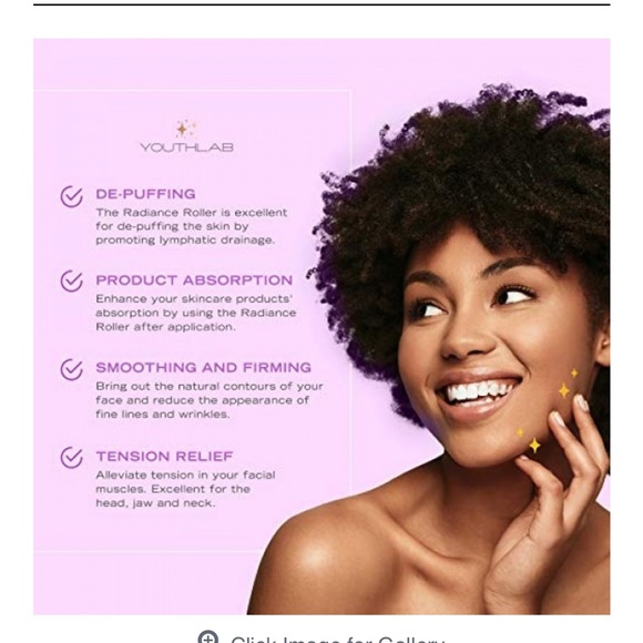 YOUTHLAB Radiance Roller - Germanium Stone Uplifting Face Massager  (Rose Gold) - Picture 3 of 6